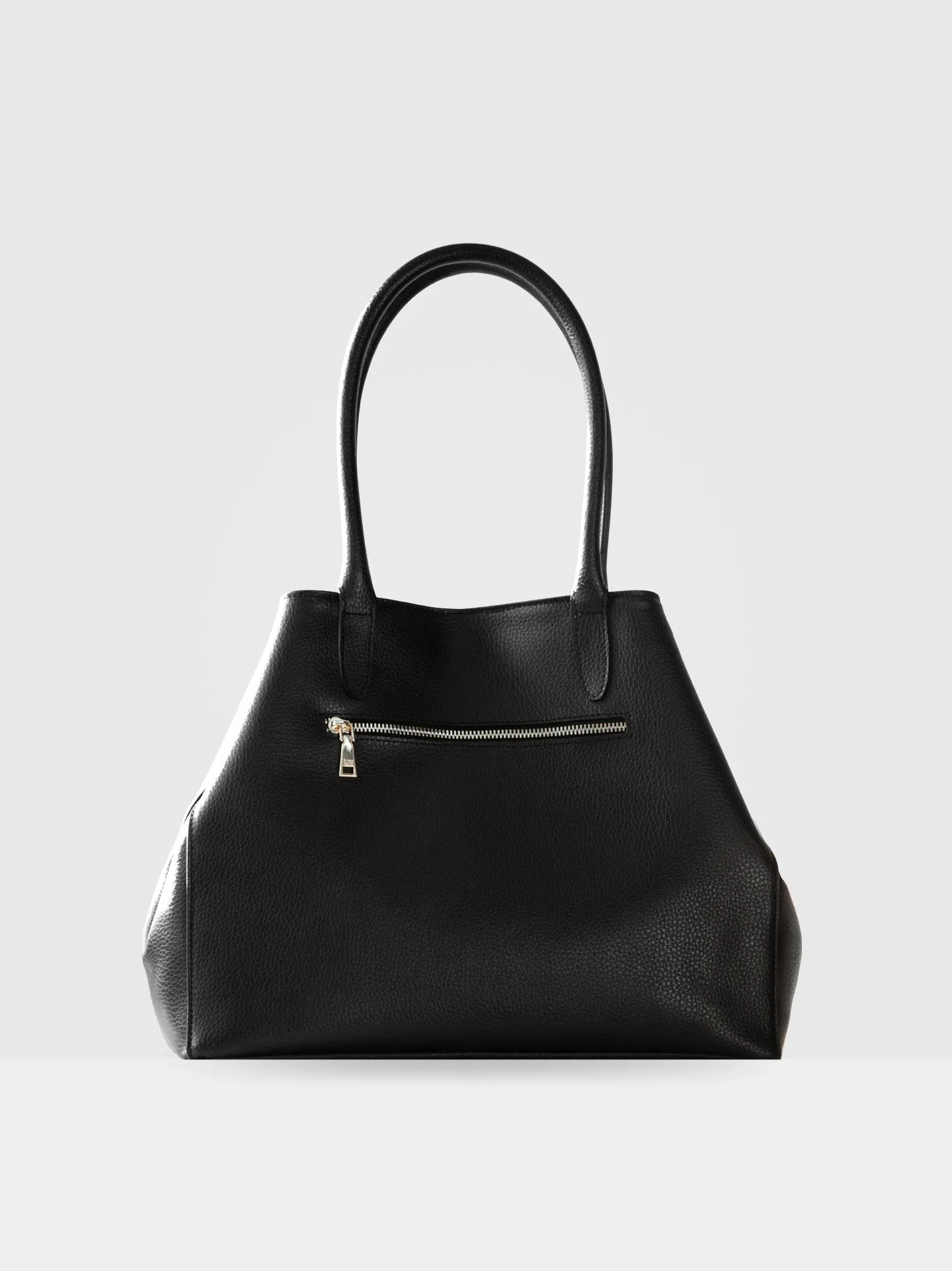 Fleur MIRUM Leather Vegan Slouch Tote Bag | Black & Gold