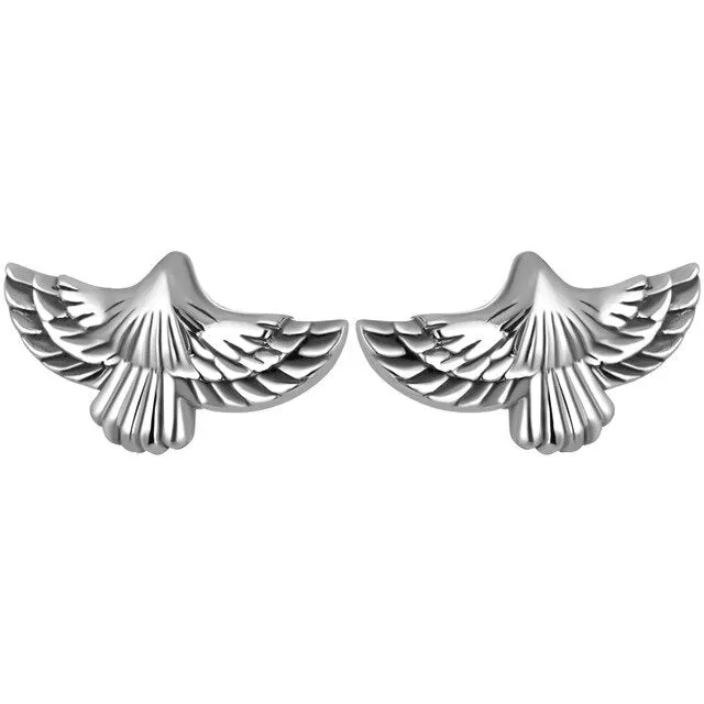 Flying Eagle 925 Sterling Silver Retro Trendy Stud Earring