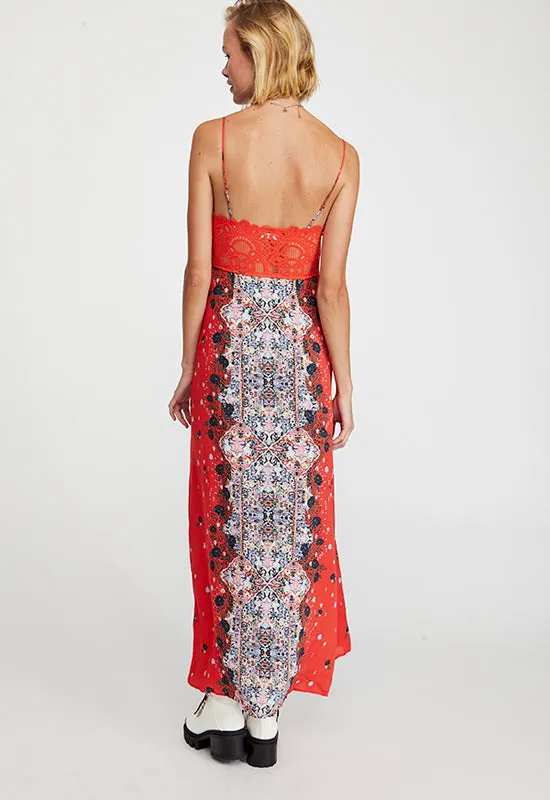 Free People - Red Multi Morning Song Printed Maxi Dress