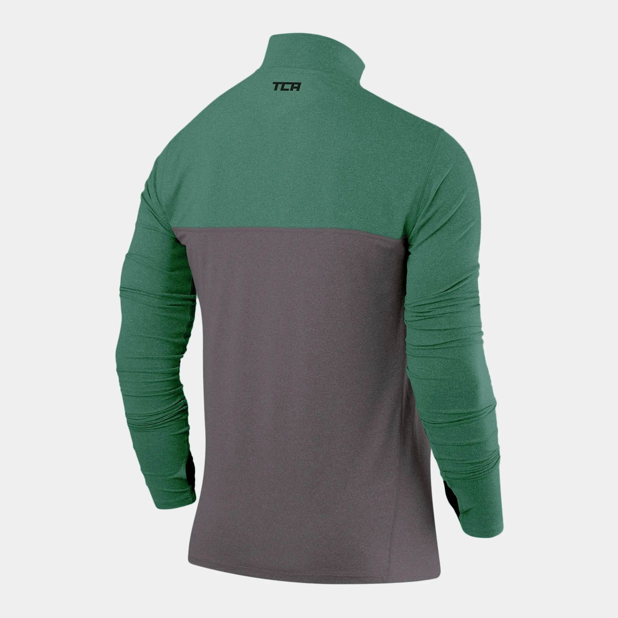 Fusion Half Zip Running Top For Men With Thumbholes & Chest Zip Pocket