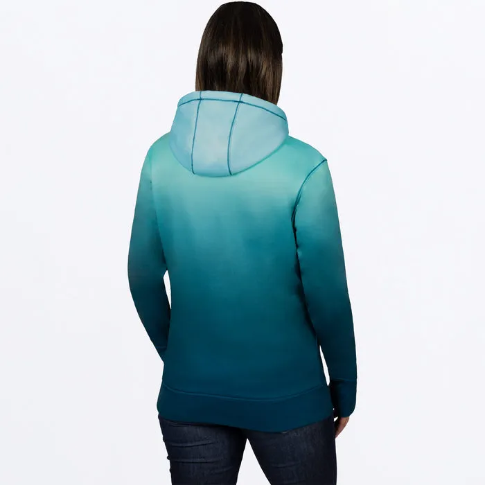 FXR Women's Podium Tech Pullover Fleece Mint Fade