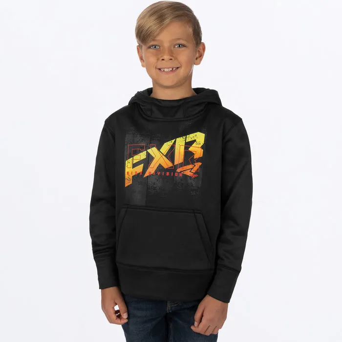 FXR Youth Broadcast Tech Pullover Fleece Black/Inferno