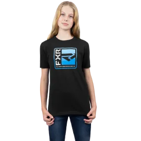 FXR Youth Broadcast Tee Black/Blue