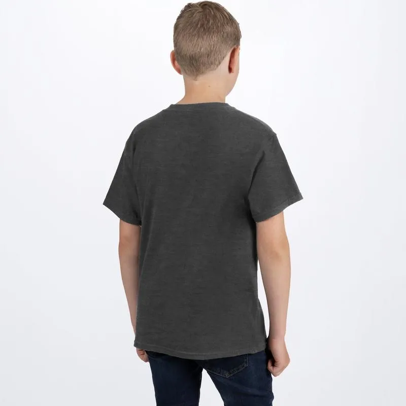 FXR Youth Race Division Tee Grey Heather/Hi-Vis