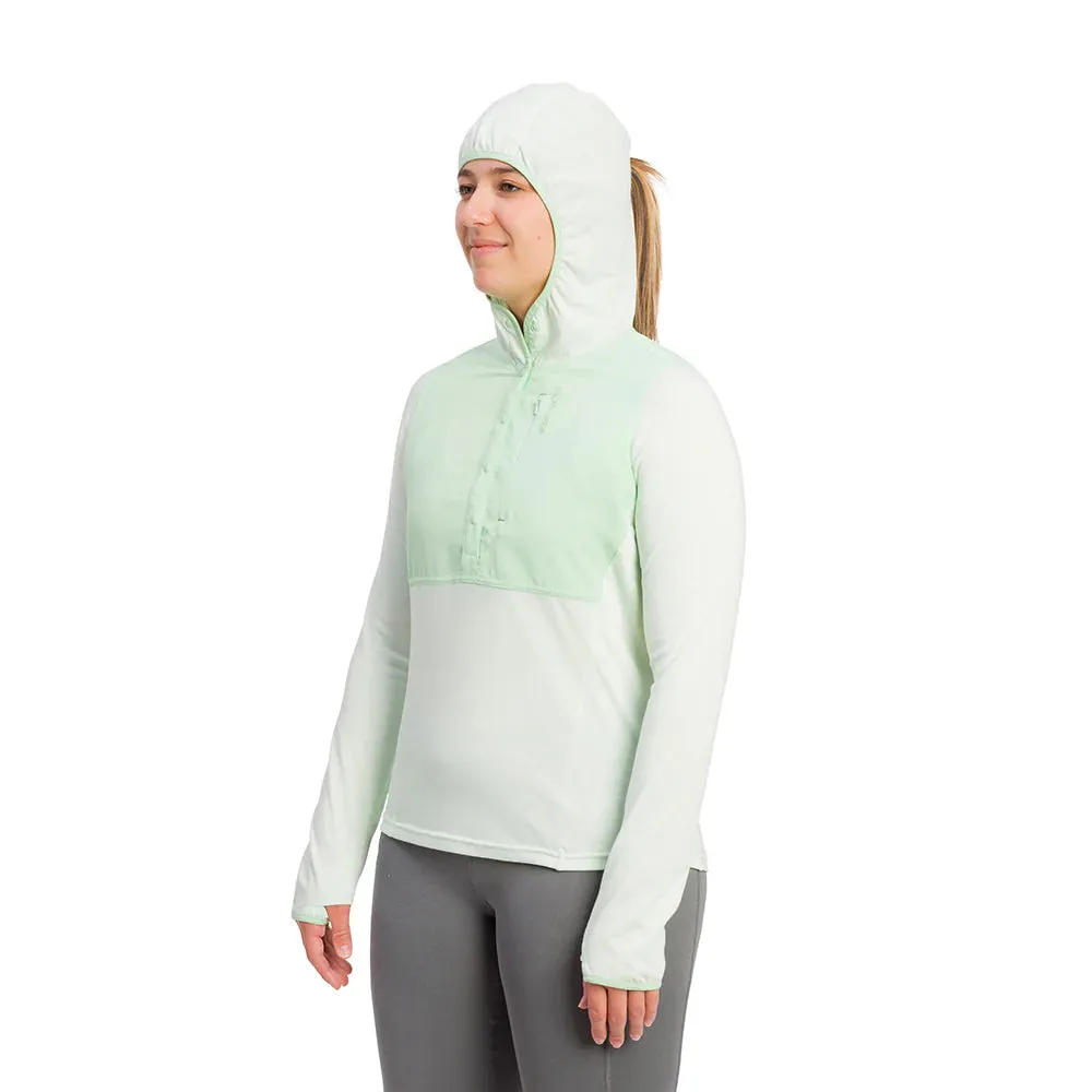 Grundens Women's Shorebreak Performance Lightweight Fishing Hoodie Pastel Green