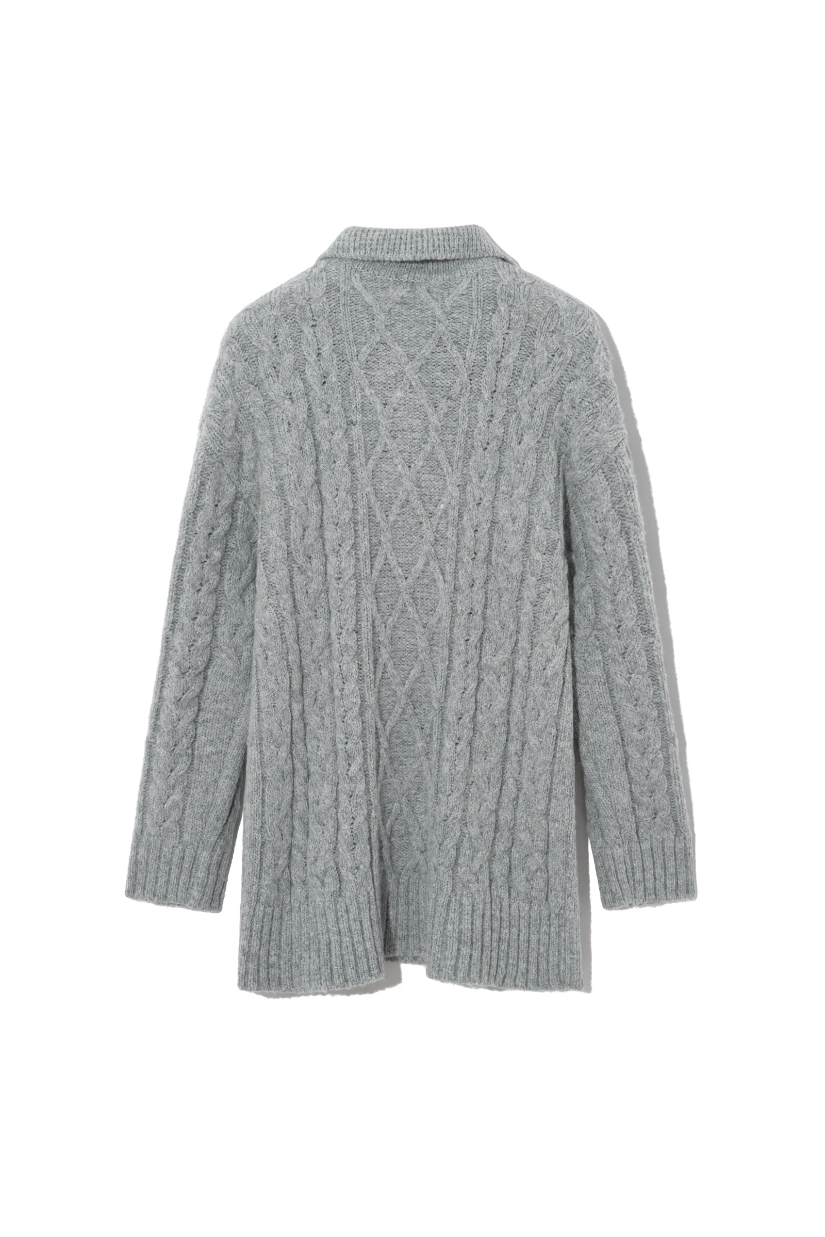 Hailey Cable Knit Sweater, Grey