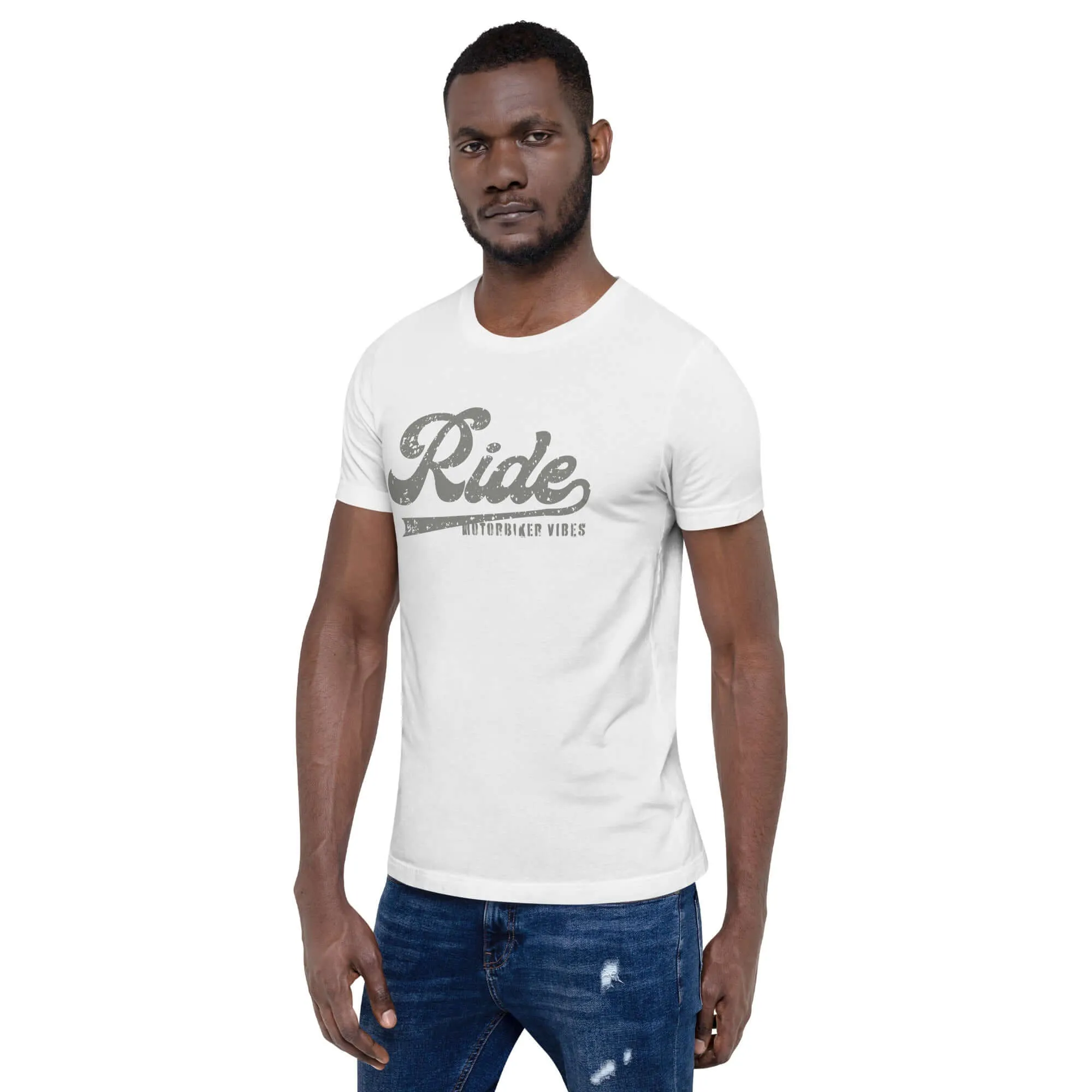 Herren Baumwoll T-Shirt RIDE (Weiß)