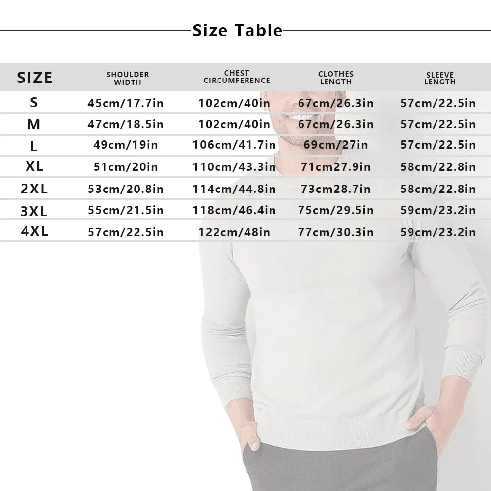 [High Quality]Custom Photo Round Neck Sweater for Men Personalized Long Sleeve Ugly Sweater Tops