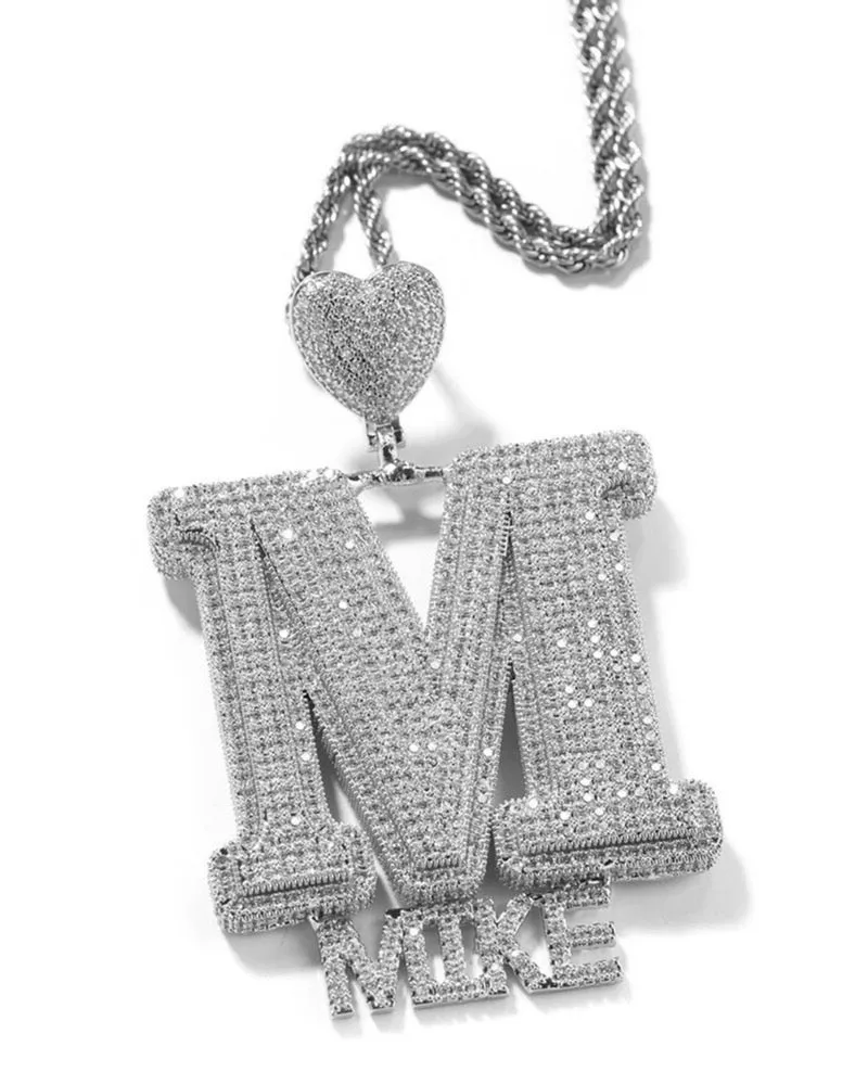 Initial Heart Name Pendant