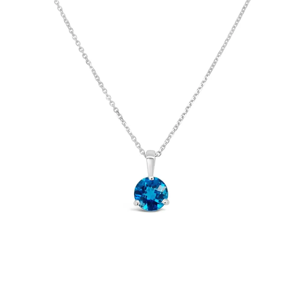 Irisa by Martin Binder London Blue Topaz Solitaire Necklace