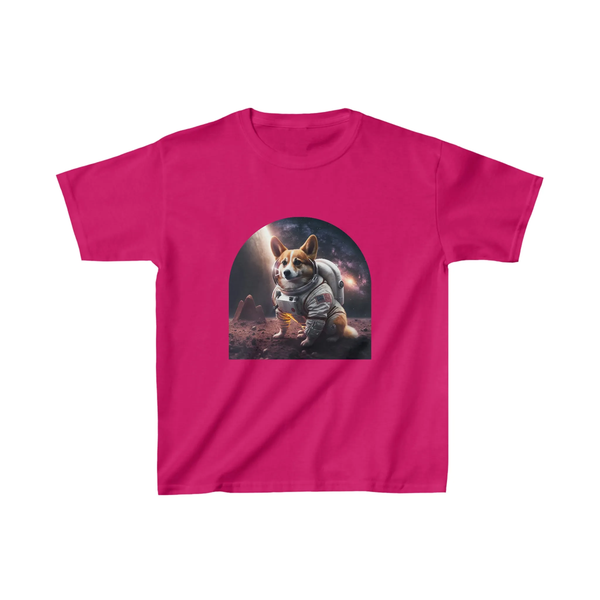 Kids Space Corgi crew neck t-shirt