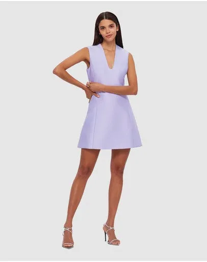 LEO LIN Briana V Neck Mini Dress - Lilac