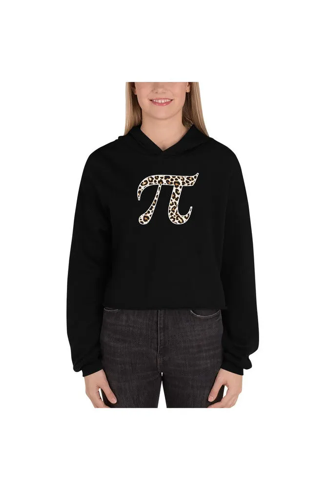 Leopard Print Pi Crop Hoodie