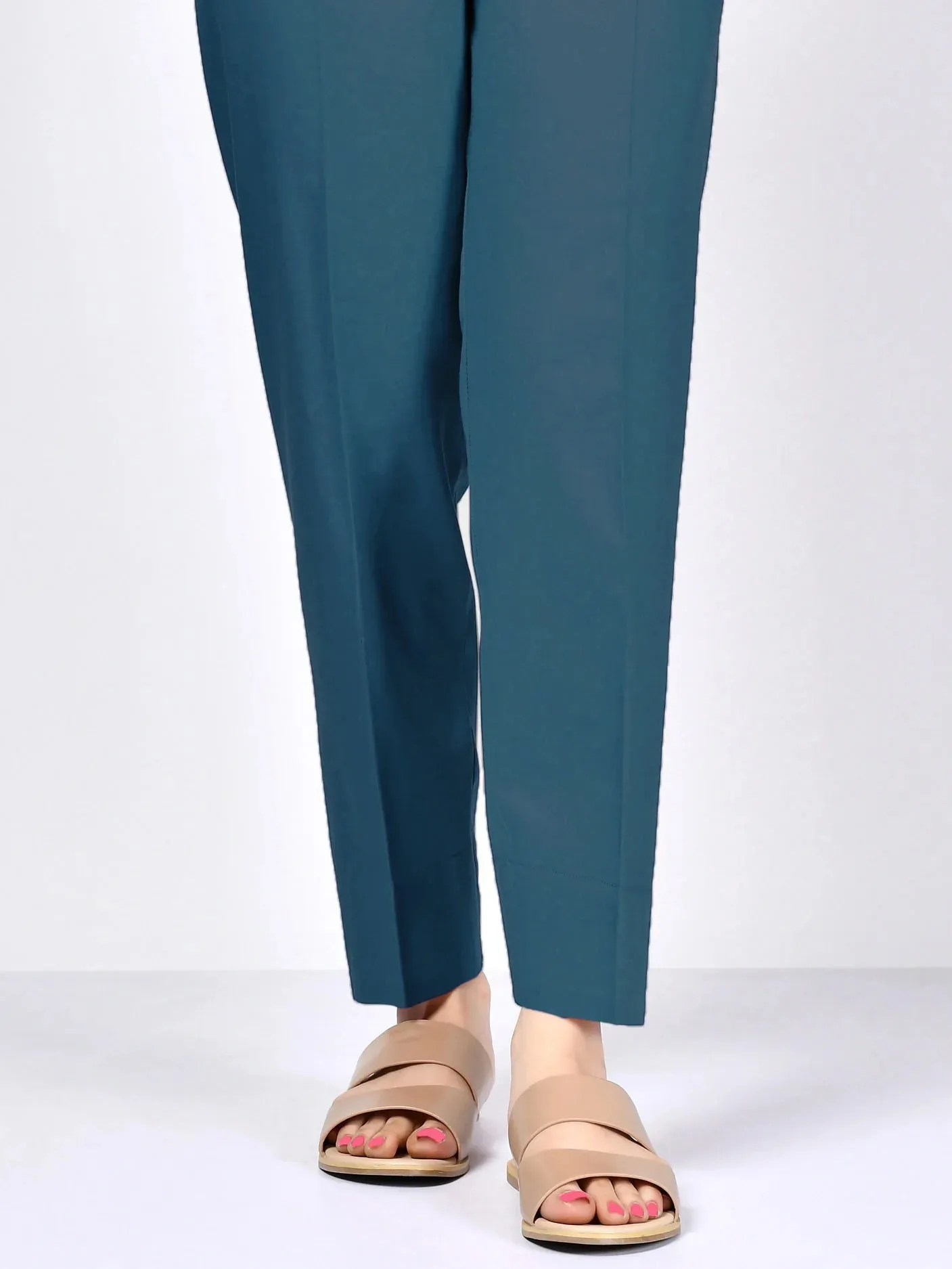 Limelight Peacock Blue Plain Cambric Trouser (P7519TR)