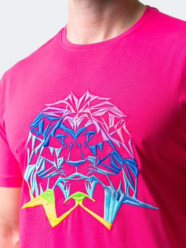 Maceoo Stretch Short-Sleeve Athletic Wear | Tee Neon Fuchsia