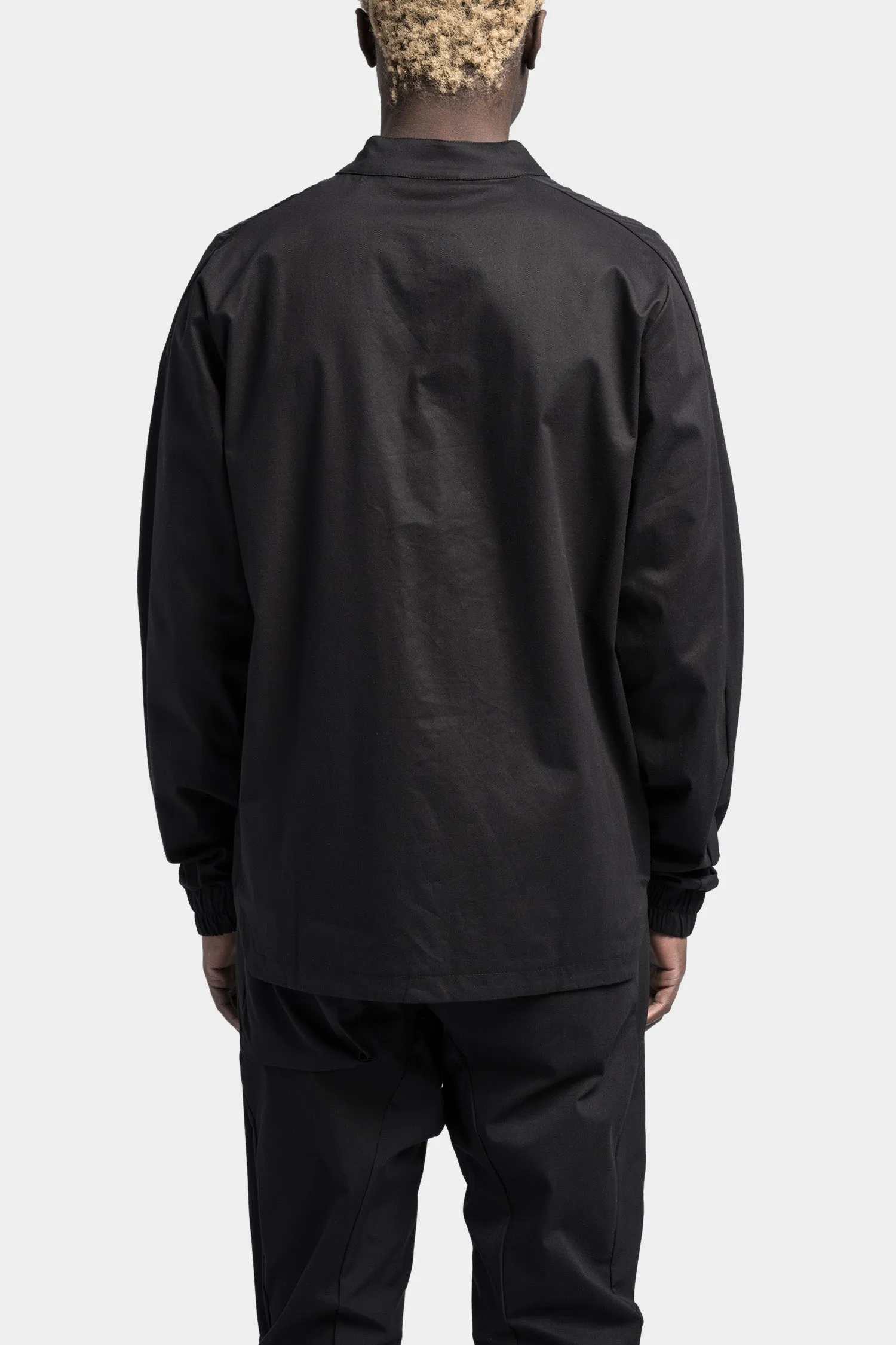 Mandarin cotton shirt, Black