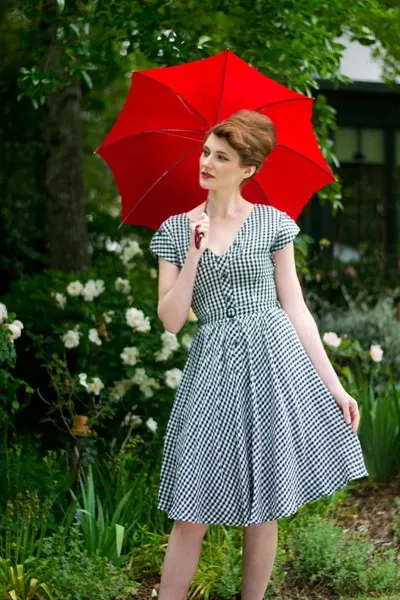 Maritime Black & White Chequer Dress