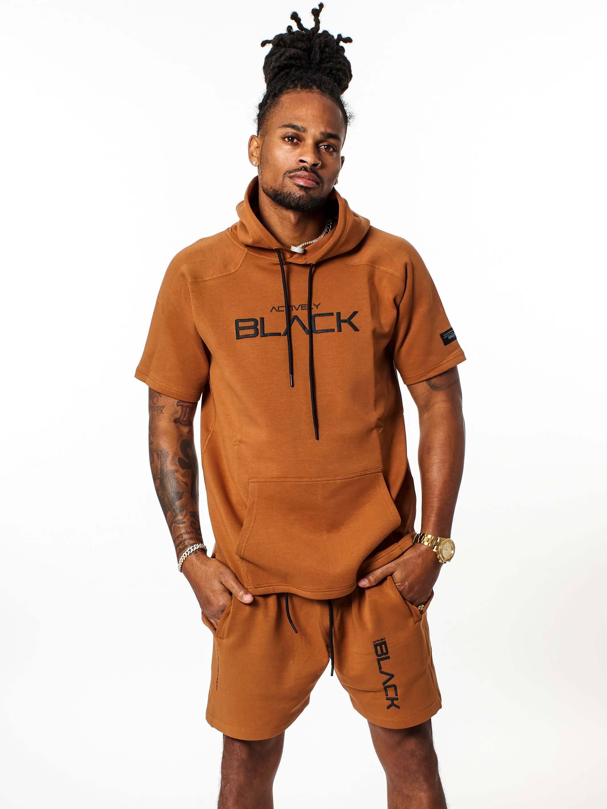 Men's Performance Tech Color Short Sleeve Hoodie