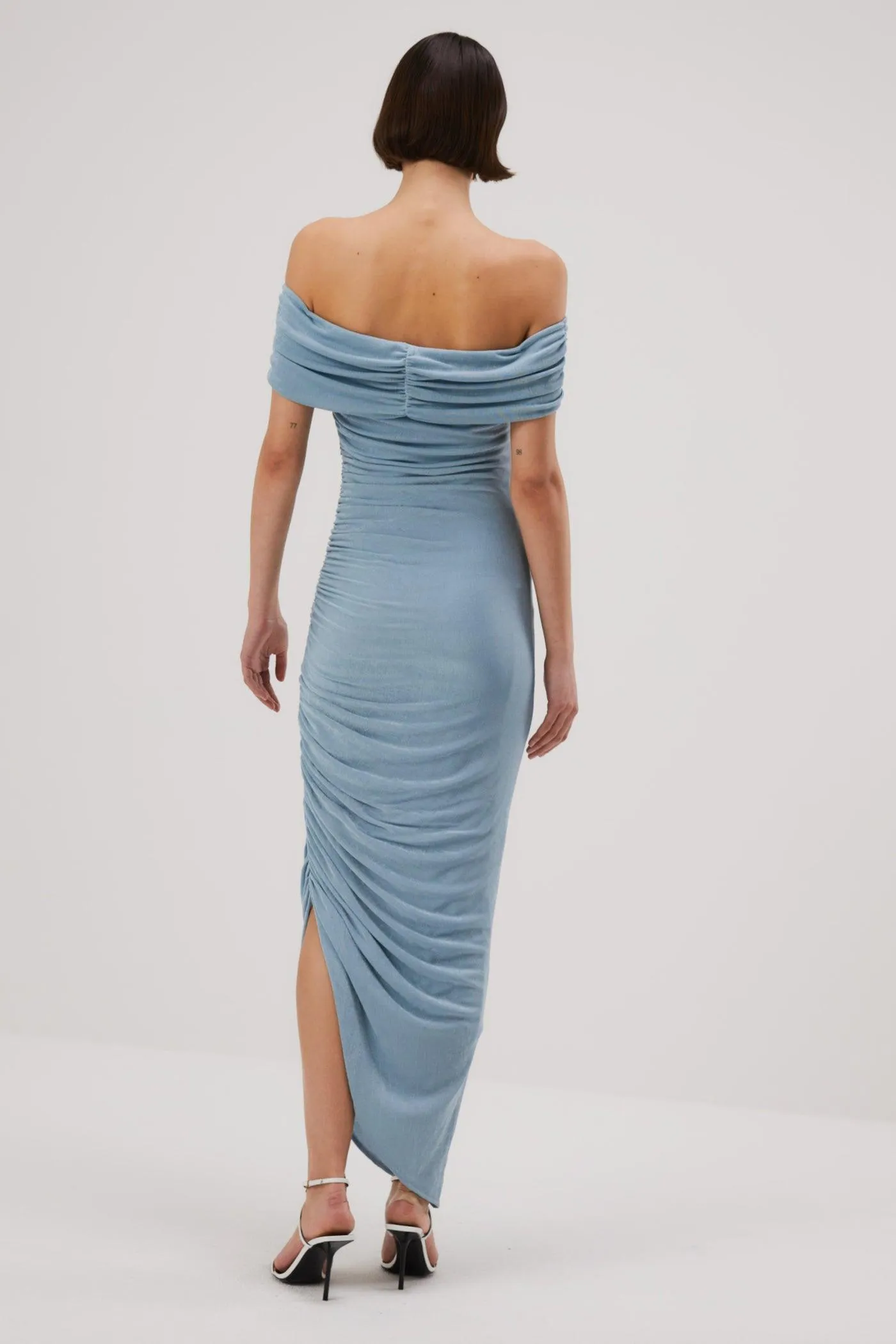 Misha Keoni Slinky Jersey Midi Dress - Sterling Blue