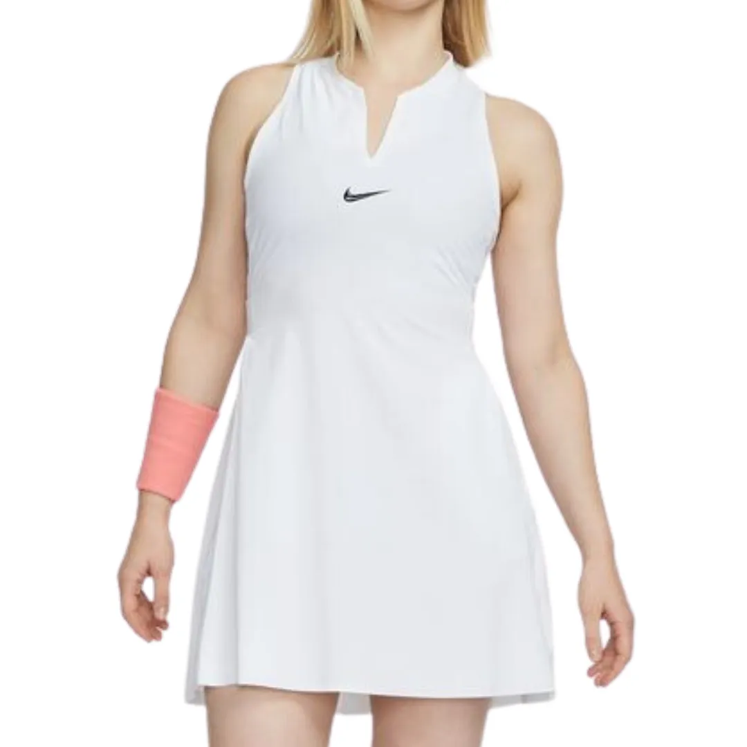 Nike Dri-FIT Advantage Women's Tennis Dress - White/Black