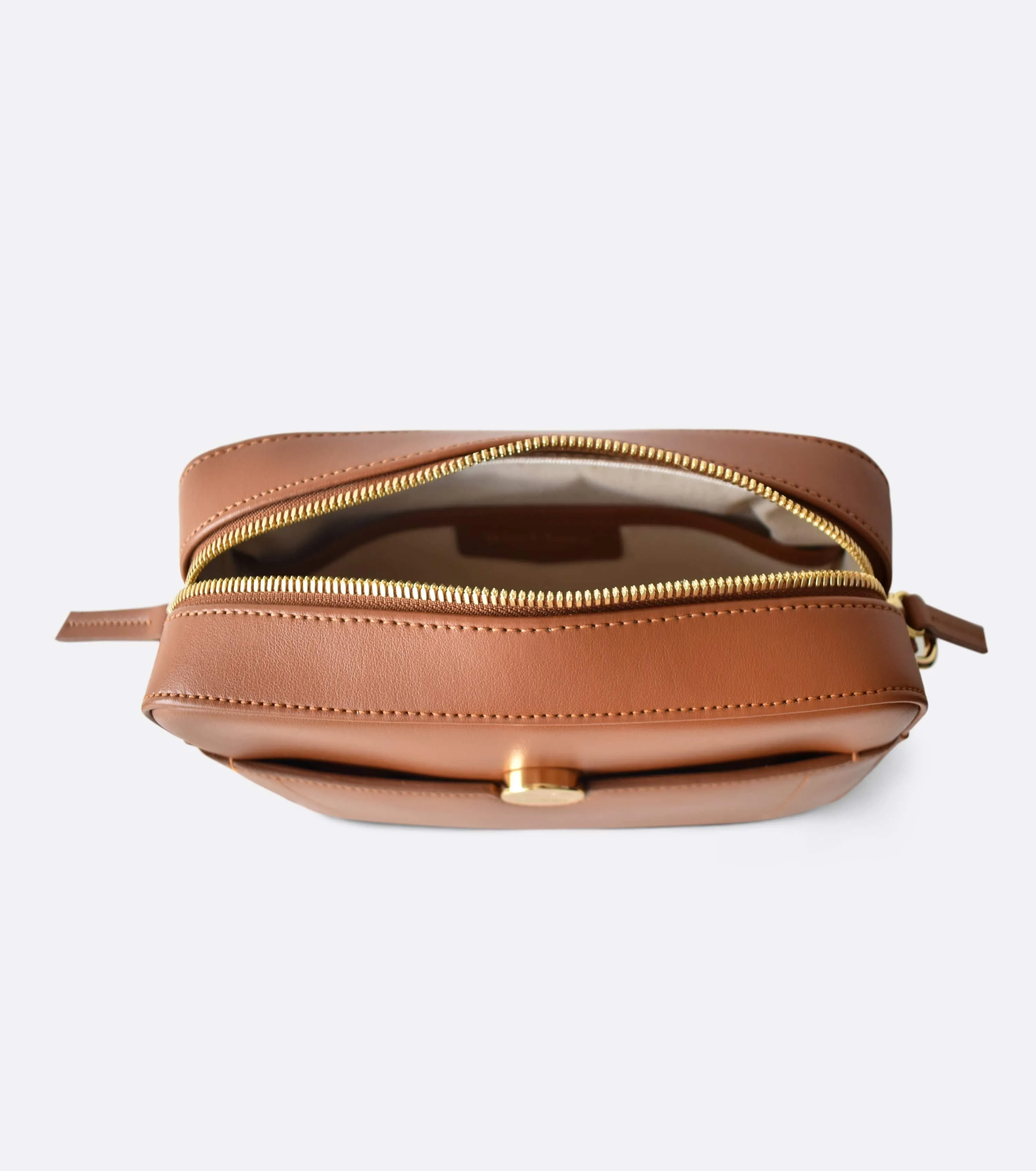 Nomad Apple Leather Vegan Crossbody Bag | Brown