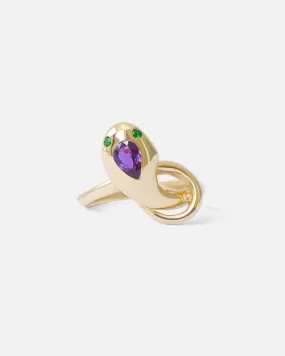 Nudum Serpentes Ring / Dark Purple Sapphire