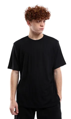 O178557 Lightweight Self Pattern Black Summer Tee