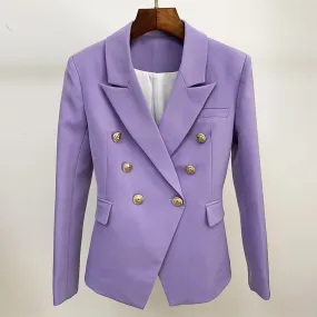 Office Ready Purple Blazer Women - Casual - Plain-Solid