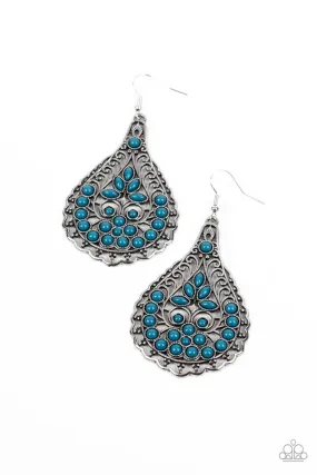 Paparazzi Botanical Beauty - Blue Earrings