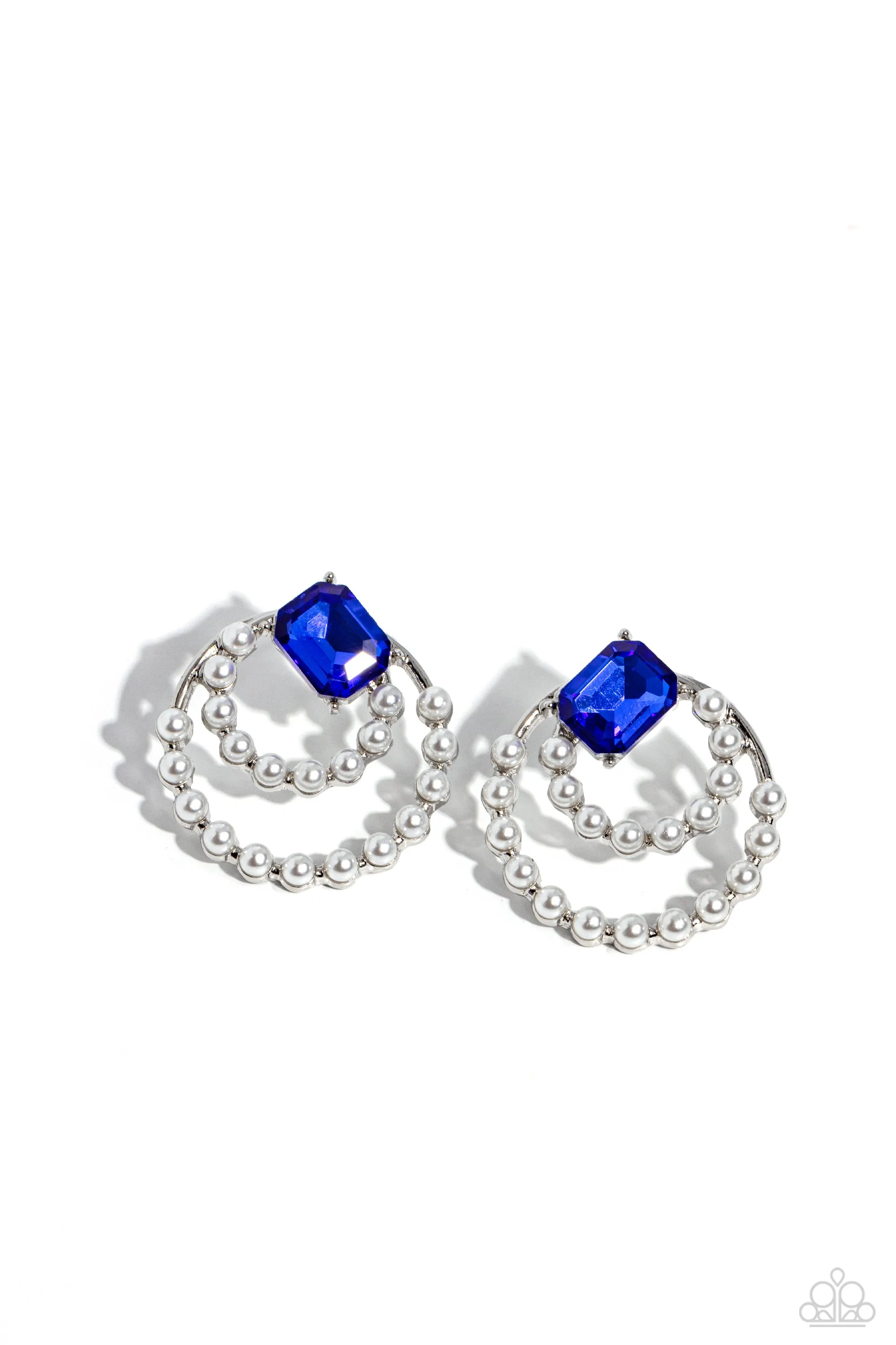 Paparazzi Double Standard Blue Post Earrings