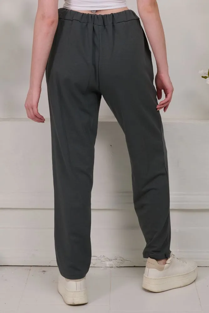 Plain Pocket Cotton Trousers