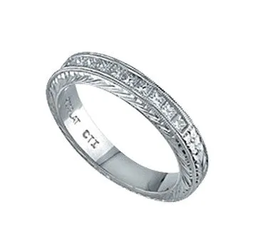 Platinum Princess Cut Diamond Eternity Band