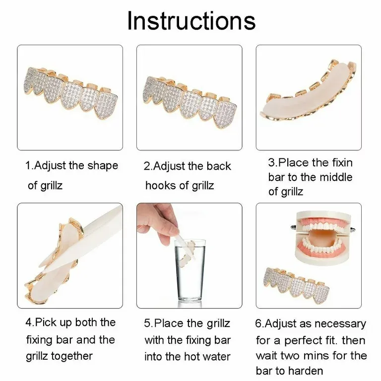 Pre-made Halo Baguette Cut Grillz