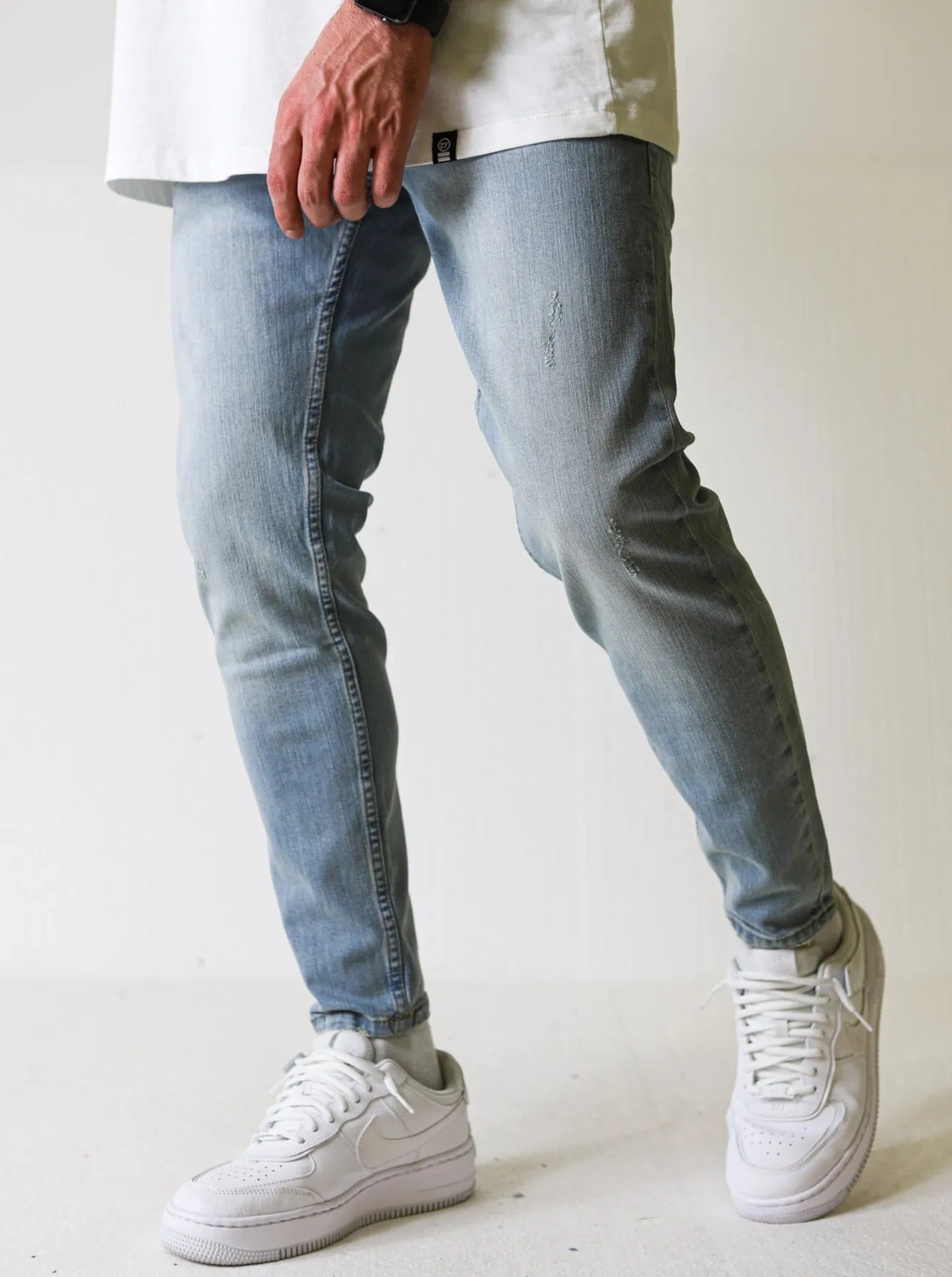 Premium Basic Vintage Stone Slim-fit Jeans