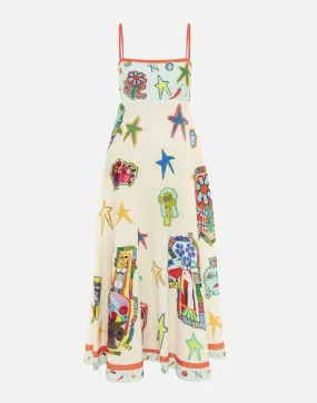 Printed Linen Players Sundress