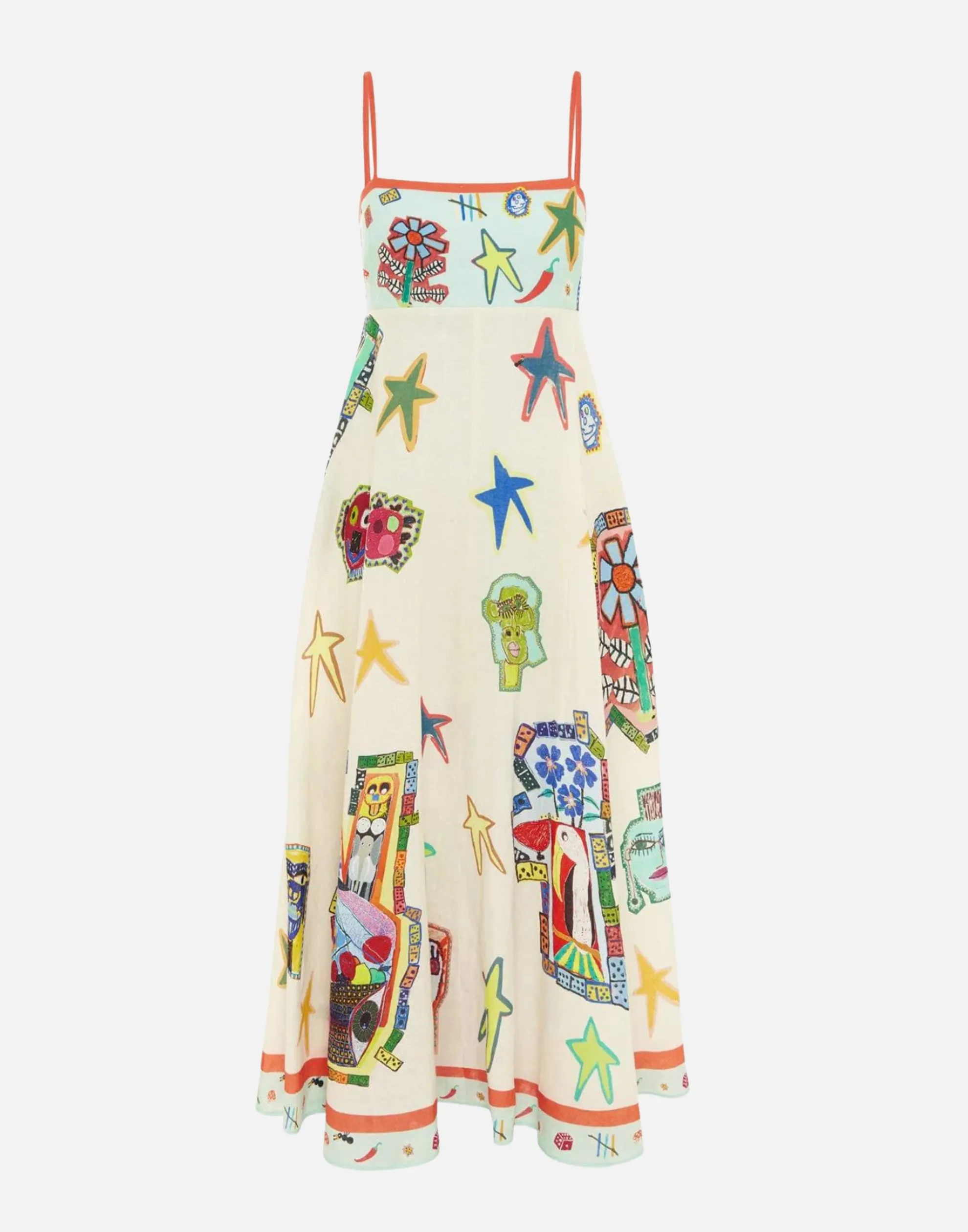 Printed Linen Players Sundress