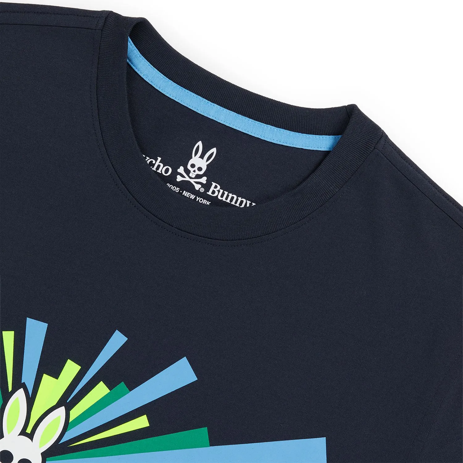 Psycho Bunny Mens Shubert Graphic Tee - Navy