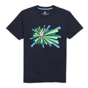 Psycho Bunny Mens Shubert Graphic Tee - Navy