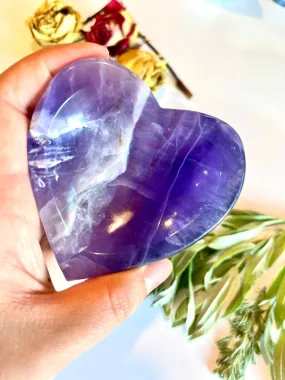 Purple Fluorite Heart Dish