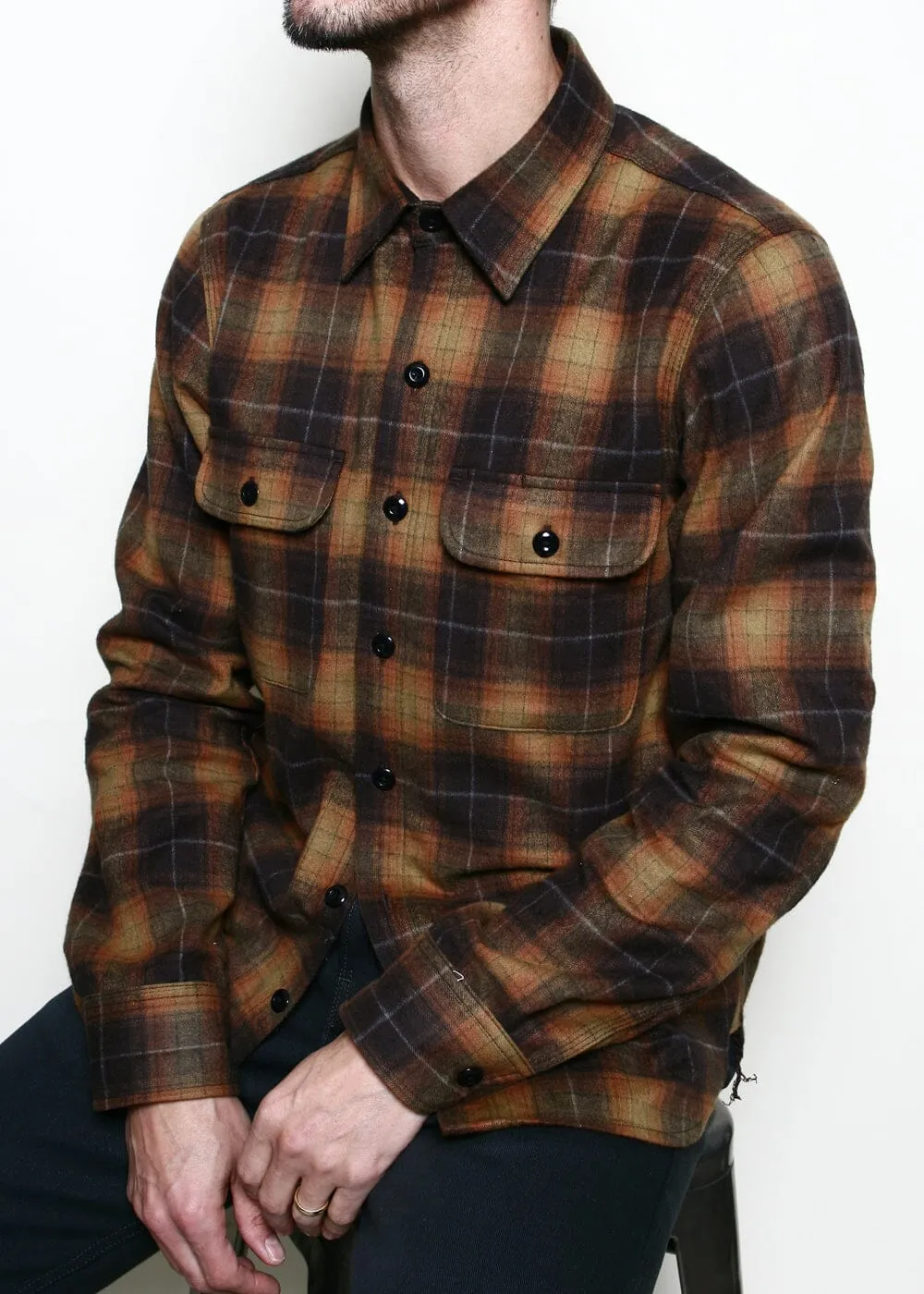 Rogue Territory - Field Shirt in Sienna Brushed Plaid