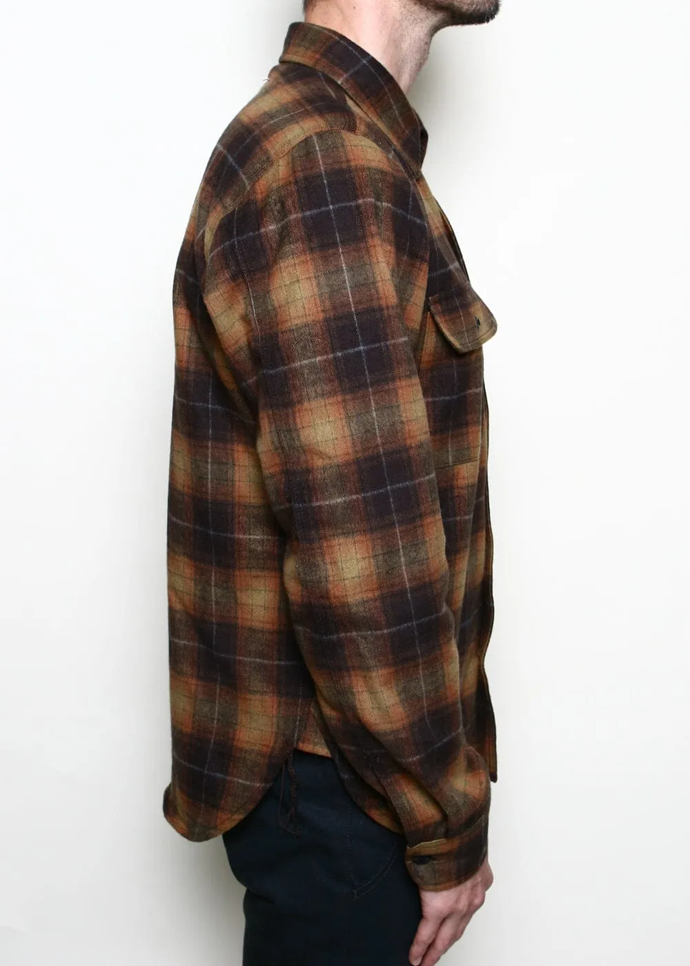 Rogue Territory - Field Shirt in Sienna Brushed Plaid