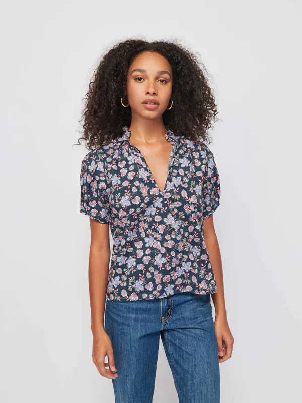 ROSANNA BLOUSE WITH RUFFLED COLLAR (MIDSUMMER) - NATION