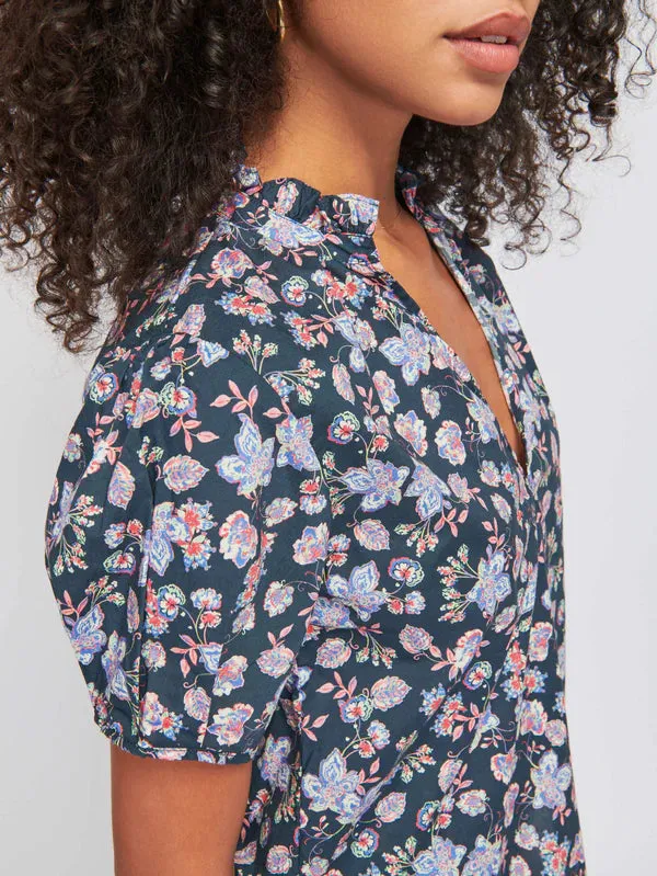 ROSANNA BLOUSE WITH RUFFLED COLLAR (MIDSUMMER) - NATION