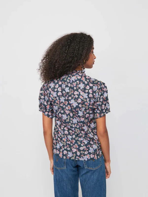 ROSANNA BLOUSE WITH RUFFLED COLLAR (MIDSUMMER) - NATION