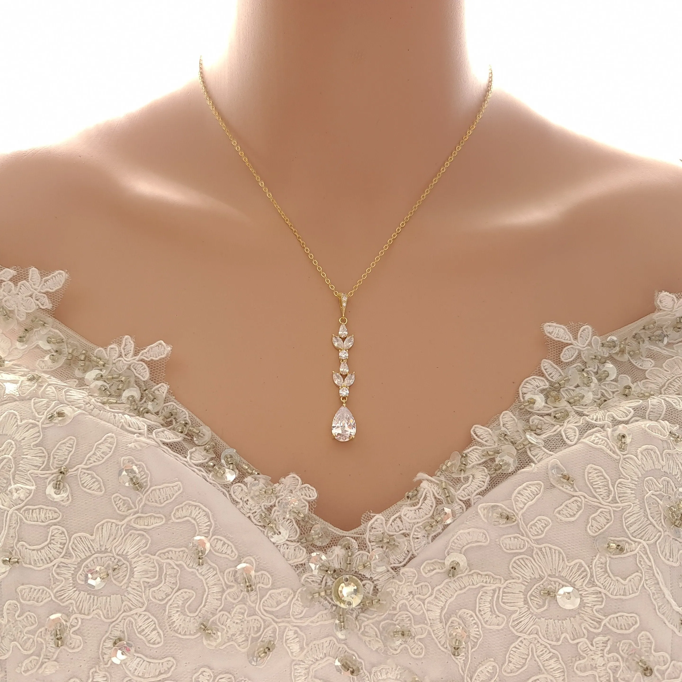 Simple Wedding Jewelry Set for The Bride-Anya