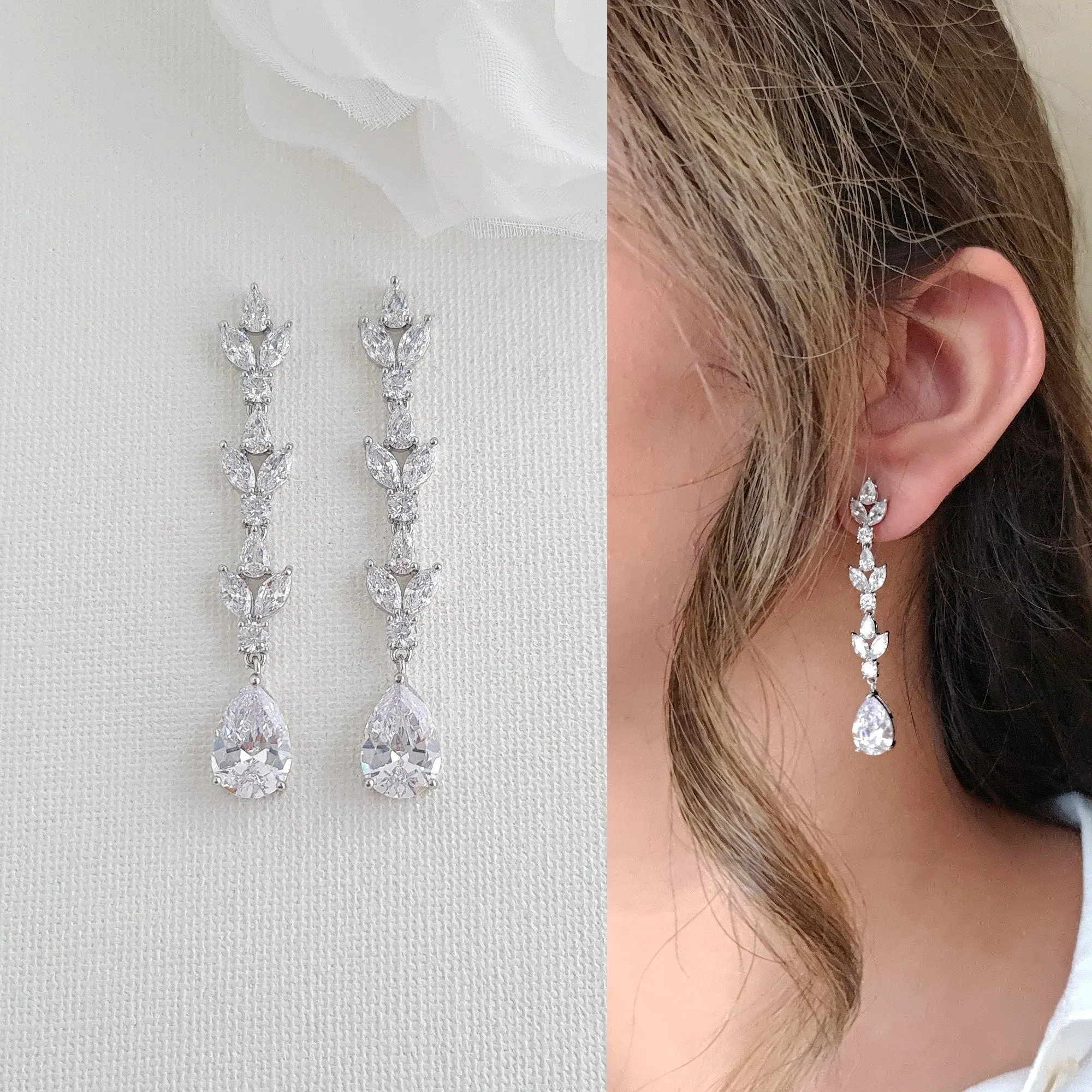 Simple Wedding Jewelry Set for The Bride-Anya