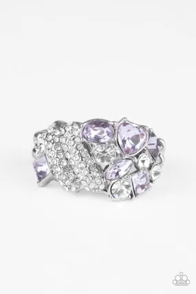 Sparkle Bust - Purple Paparazzi Ring