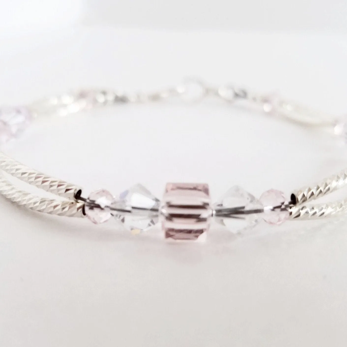 Sterling Silver and Swarovski Birthstone Bracelet