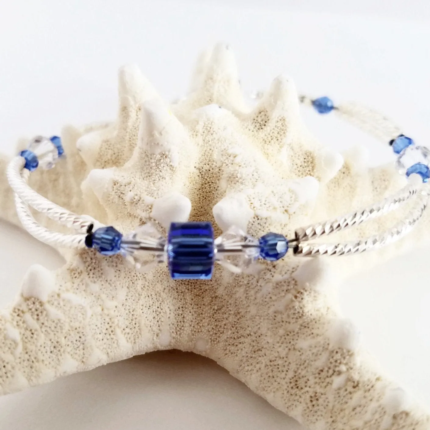 Sterling Silver and Swarovski Birthstone Bracelet