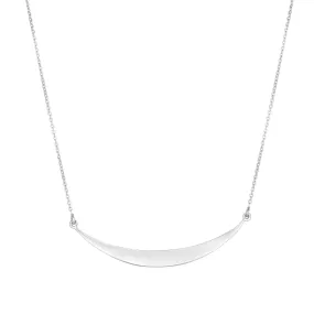 Sterling Silver Curve Bar Necklace, 18